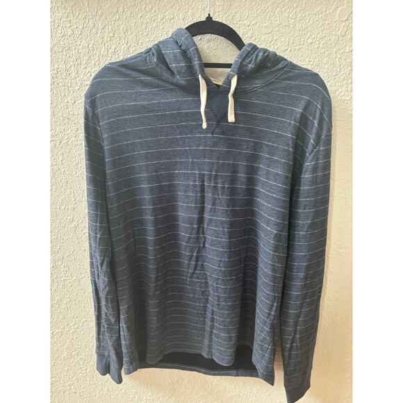 Marine Layer Other - Marine Layer Pullover Sweatshirt Blue Stripe Tri-Blend Jersey Hoodie Size Medium